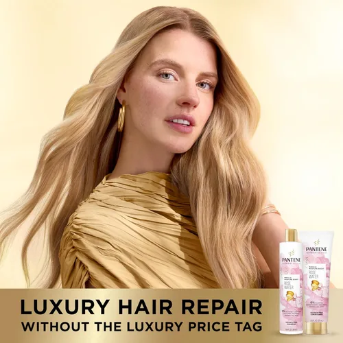 Miniatura 5 de Pantene Nutrient Blends Miracle Moisture Boost - Champú y acondicionador de agua de rosas, paquete doble para cabello seco, sin sulfatos