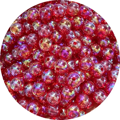 Miniatura 7 de 1000 cuentas redondas acrílicas de burbujas de 0.236 pulgadas AB coloridas de plástico sueltas espaciadoras para manualidades, collares, pulseras