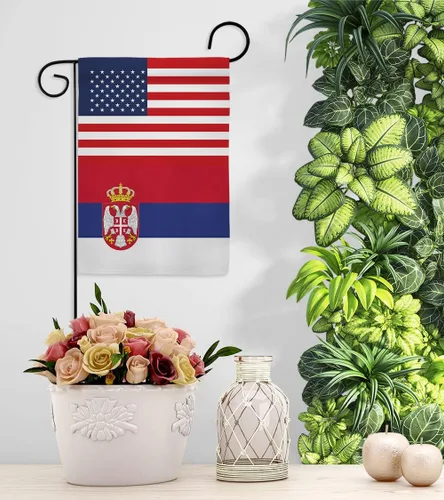 Miniatura 9 de Bandera de la Amistad de la Copa del Mundo de Serbia de Estados Unidos, asta de bandera de arte de pared para exteriores, decoración al aire libre