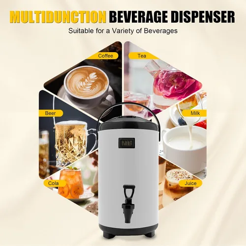 Miniatura 8 de Dispensador de bebidas aislado, dispensador térmico de bebidas frías y calientes de 12 litros/3.17 galones, dispensador de bebidas calientes aislado