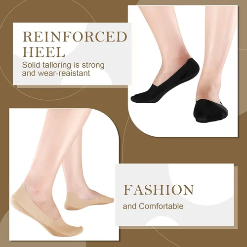 Miniatura 2 de 10 Pairs No Show Socks Women Men Low Cut Liner Socks Ice Silk Socks Nonslip Liner Socks Invisible Socks Thin Socks