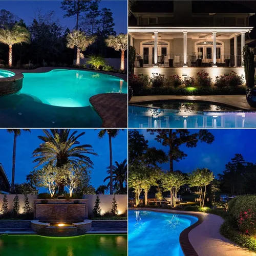 Miniatura 5 de VenusManufacturing Foco LED de 6 W, 8 unidades, luces de paisaje para exteriores, iluminación impermeable para entrada, patio, césped, inundación