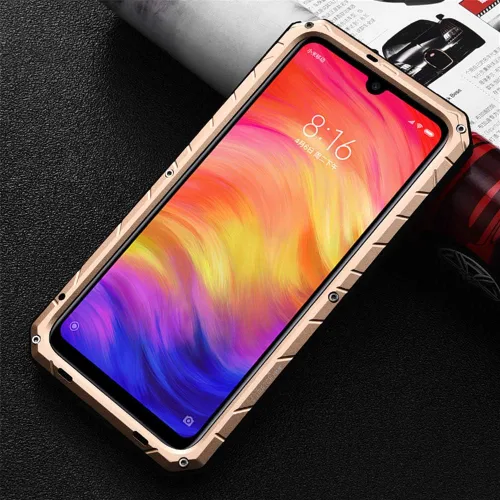 Miniatura 3 de DAYJOY Funda de aluminio compatible con Xiaomi Redmi Note 7/7 Pro, material de metal de alta calidad + silicona, a prueba de golpes, a prueba