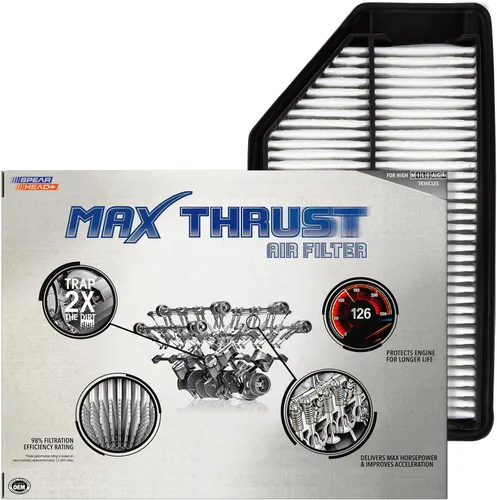 Miniatura 70 de Filtro de aire de motor Spearhead MPG Defense Max Thrust para vehículos de todo kilometraje, se adapta como el OEM, restaura MPG y aceleración