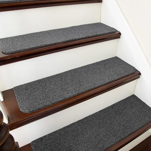 Miniatura 14 de Cosy Homeer - Alfombra antirresbalante para escaleras, de 30.0 x 8.0 in, para escalones de madera, alfombras para niños y perros, 100% poliéster, 15