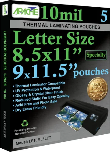 Miniatura 13 de Apache Map Banner Size Laminating Pouches, 3 Mil, 5 Pack, 18 x 120 Inch Pouch Size Laminating Sheets, Thermal Laminator Compatible, Super Clear