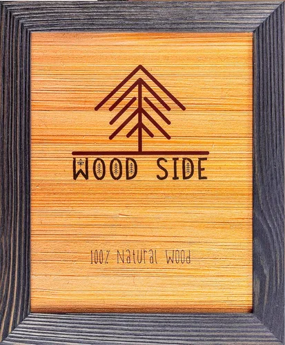 Miniatura 22 de Portarretratos tamaño póster de madera rústica Madera sólida natural ecológica ara montaje en pared con acabado rústico Gris antracita