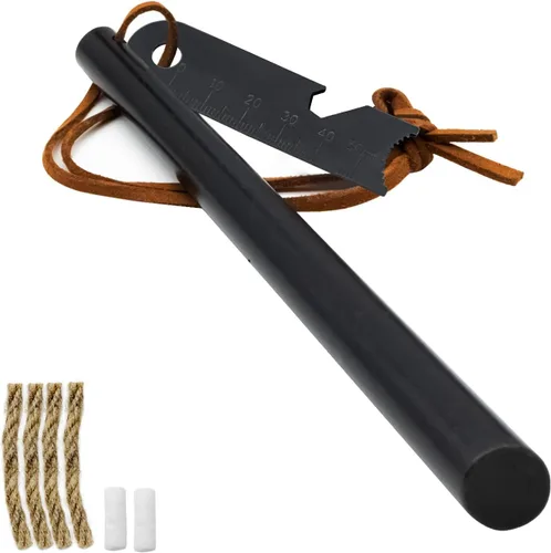Miniatura 8 de BCHARYA Fire Starter Survival Tool, Ferro Rod Kit with Leather Neck Lanyard and Multi-Tool Striker, Flint and Steel Survival Igniter with Tinder