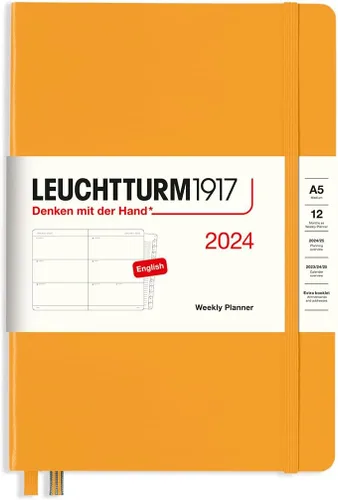 Miniatura 22 de LEUCHTTURM1917 - Agenda semanal 2024 con folleto adicional, bolsillo (A6) tapa dura, azul marino (1 de enero - 31 de diciembre de 2024)