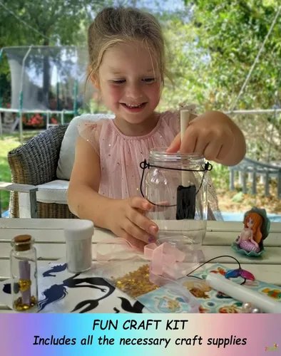 Miniatura 6 de Haz Tu Propio Frasco de Linterna de Unicornio y Hada con Luz Nocturna, Artes y Manualidades para Niños, Mejores Regalos de Cumpleaños para Niñas