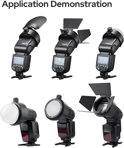 Miniatura 6 de Godox Adaptador de cabeza redonda S-R2 – Compatible con la serie AD200, V860III, V850III, TT685II, V480 (V480 necesita junta) y Canon/Nikon/Sony