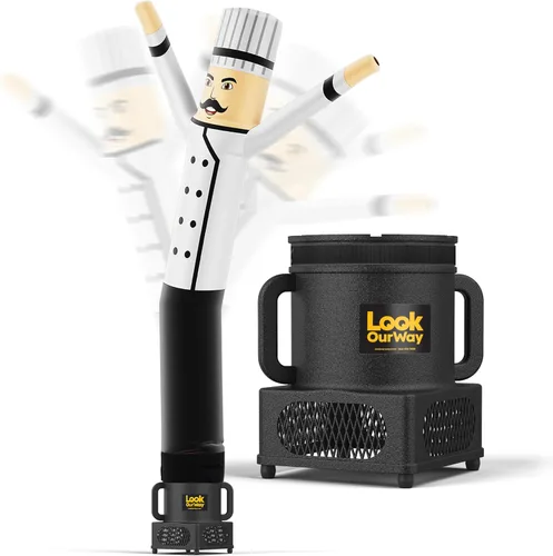 Miniatura 9 de LookOurWay Air Wavers - Juego de tubo inflable para hombre, agitador de aire de chef de 6 pies con soplador de bailarín de aire, tipo tubo inflable