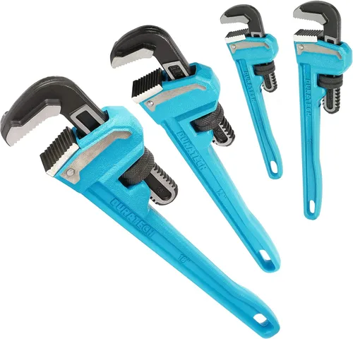 Miniatura 8 de DURATECH Llave de tubo de 8 pulgadas de gran capacidad, llave de fontanería ajustable, mango de hierro fundido maleable, supera el estándar GGG