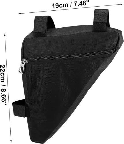 Miniatura 3 de X AUTOHAUX Bolsa de marco triangular para bicicleta Bolsa frontal Bolsa de almacenamiento de ciclismo para bicicletas de montaña de carretera