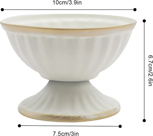 Miniatura 7 de Mini macetas blancas con arreglo de flores, 10 piezas para centro de mesa, mesa de boda de 2.6 pulgadas, decoración de maceta, maceta de trompeta