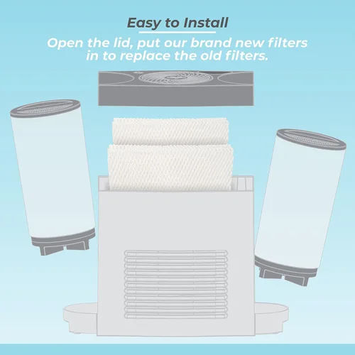 Miniatura 4 de ANTOBLE Paquete de 4 filtros de repuesto de mecha para humidificador MD1-0034 compatibles con humidificadores evaporativos Vornado EVAP2, EVAP40