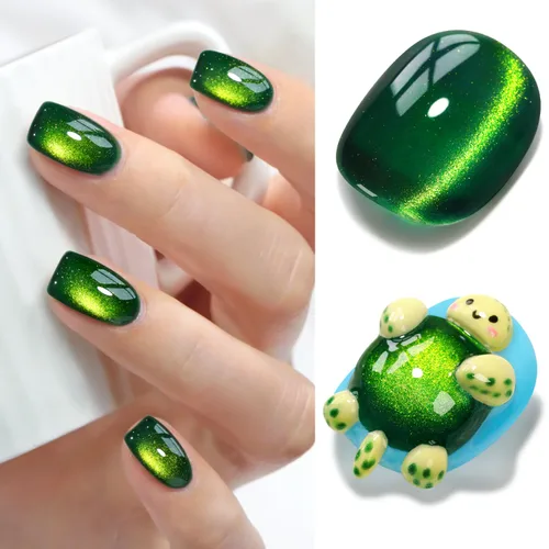Miniatura 16 de Double Rhythm Esmalte de gel Jelly Glass de ojo de gato con imán, 0.5 onzas líquidas, brillo holográfico, brillante, translúcido