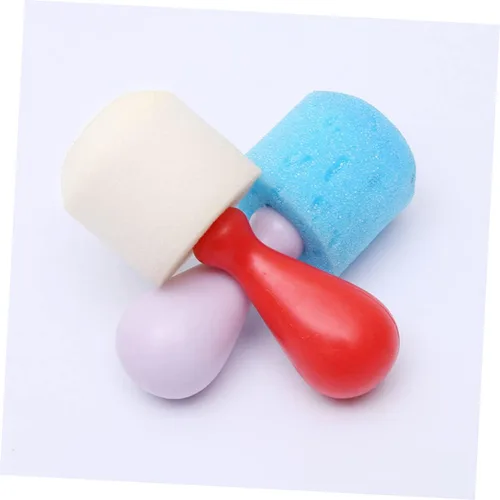 Miniatura 7 de Alasum 24 Uds Herramientas de pincel de esponja Herramientas de bricolaje Herramienta de espuma Arte Pincel redondo Esponja de pintura Esponja
