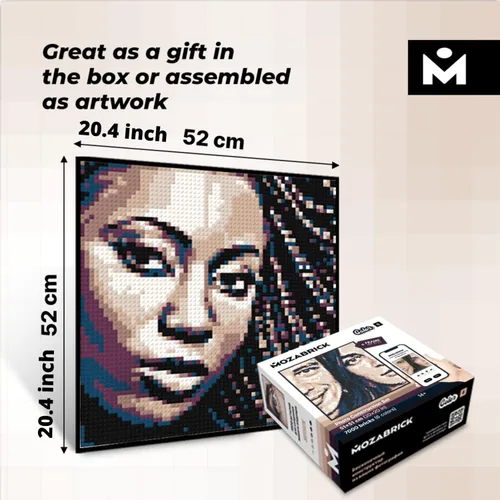 Miniatura 2 de Color S - Juego de construcción de mosaico con foto personalizada, kit de manualidades para creación de arte de pared de ladrillo a partir