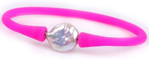 Miniatura 9 de GEM-Inside Big - Pulsera de joyería de perlas de 0.512 in para dama de honor, color negro, apilable, goma de silicona, elástica, perlas cultivadas