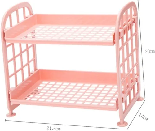 Miniatura 7 de COLLBATH Estante de almacenamiento de plástico para baño, organizador de encimera para cocina y sala de estar, diseño de fácil instalación, estante