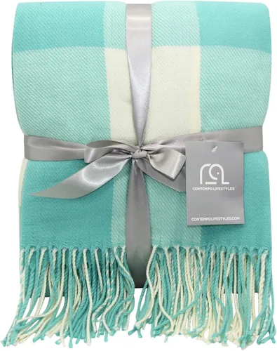 Mantas – Manta de Cuadros Búfalo – Manta Clásica Decorativa – Cómoda y Ultra Suave – Ligera y para Interiores y Exteriores – Ideal para Sala de