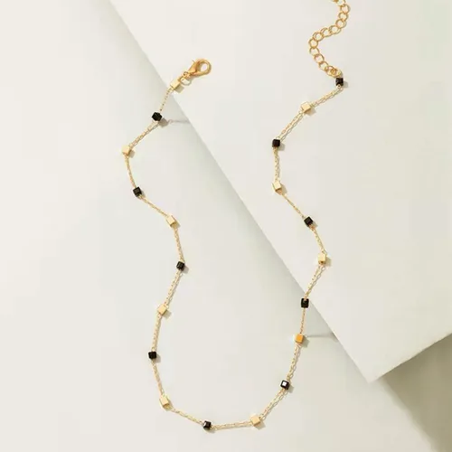 Miniatura 4 de Gargantilla con cuentas, hecha a mano, gargantilla de piedra de cristal curativo, collares de piedras preciosas bohemias, collares dorados de verano
