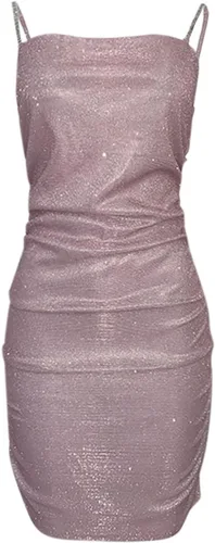 Miniatura 10 de Vestido de lentejuelas con purpurina para mujer, con tirantes delgados, vestido de fiesta brillante, sin mangas, bodyocn, minivestidos para discoteca