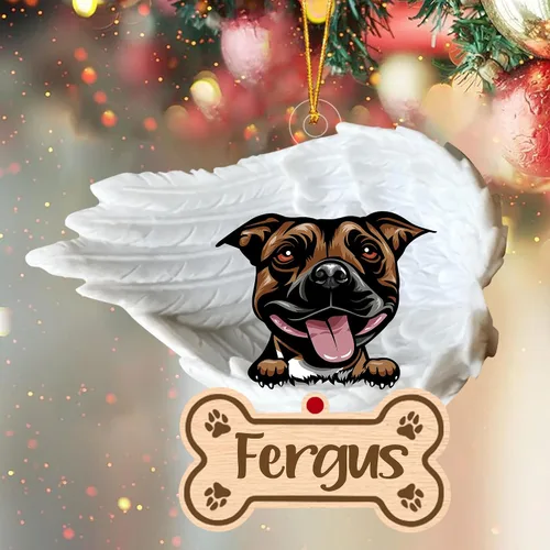 Miniatura 62 de Adorno de perro afgano de 1 ángel, adorno acrílico 2D personalizado conmemorativo para perros, regalo por pérdida de mascotas, regalo