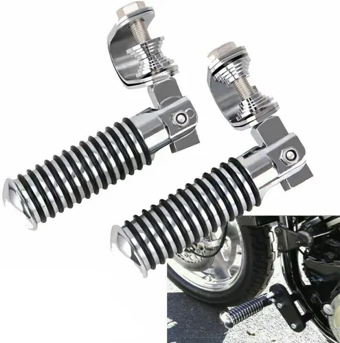 Miniatura 10 de Oumurs Estriberas abrazadera U compatible con 1 pulgada - 1.25 pulgadas 1 1/4 pulgadas protector de motor U-Clamp Estriberas compatibles con Harley