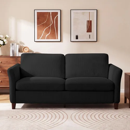 Miniatura 9 de Valthie 61" Corduroy Loveseat Sofa, Modern Comfy Couches with Side Pocket, 2-Seater Sofa Couch for Living Room, Bedroom and Small Spaces,Beige