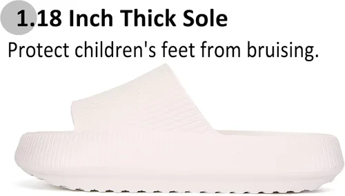 Miniatura 3 de sharllen Sandalias de nube para niños y niñas, pantuflas de casa, cómodas pantuflas de nube para niños, antideslizantes, para niñas, sandalias