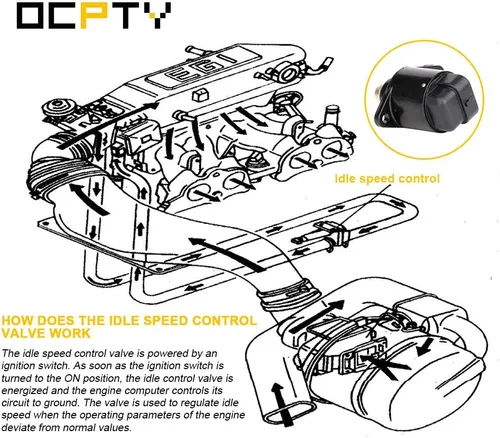 Miniatura 5 de OCPTY 2H1038 17111811 Válvula de control de aire de ralentí para 1986-2005 para Buick, 1987-2005 para Chevrolet, 1990 para GMC B6000, 1994-1998