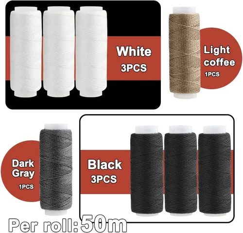 Miniatura 2 de MORFEN Kit de costura para adultos, 38 piezas, kit de costura resistente, kit de aguja e hilo con agujas de coser a mano, 8 hilos de tapicería, kit