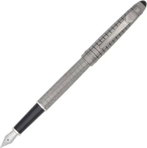 Miniatura 6 de Gullor Pluma estilográfica avanzada Jinhao 163 Executive Negro y Plata 18kgp Punta Media