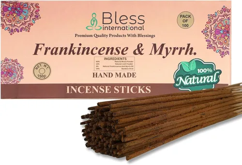 Miniatura 33 de Bless International varillas de incienso 100 % natural hechas a mano, sumergidas a mano, el mejor aroma Incienso y mirra