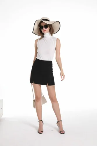 Miniatura 7 de Sunfaynis Camisa de algodón suave con cuello alto falso para mujer, camiseta de ropa