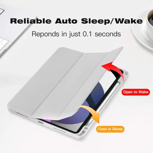 Miniatura 4 de Funda para iPad Air de 11 pulgadas M4 2026 8ª generación/M3 2025/M2 2024, iPad Air 5ª/4ª generación de 10.9 pulgadas 2022/2020 con soporte para Gris