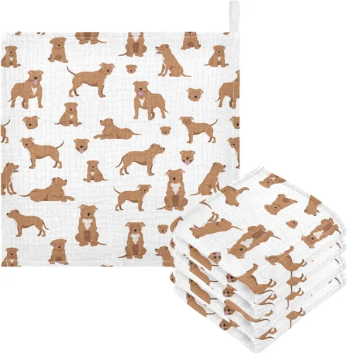 Miniatura 46 de Toallas de algodón para bebé, toallas de baño unisex para recién nacidos, toallitas naturales para piel delicada, 11.8 x 11.8 pulgadas, paquete de 5