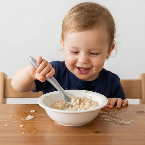 Miniatura 4 de Primo Passi - Baby Infant Toddler Best Soft - Cucharas de alimentación de silicona con punta I Entrenamiento de primera etapa I Juego de regalo de 4