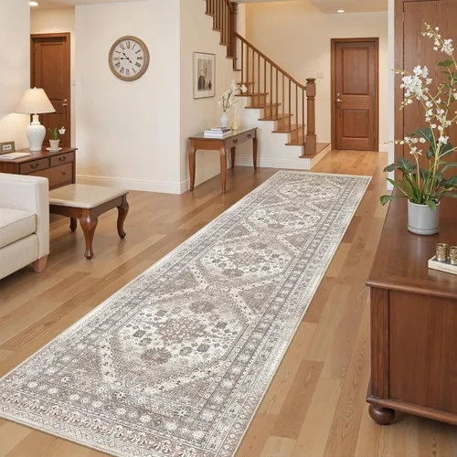 Miniatura 24 de befbee Alfombras de 6x9 pulgadas para sala de estar - Alfombras lavables a máquina resistentes a las manchas para dormitorio, alfombra de área