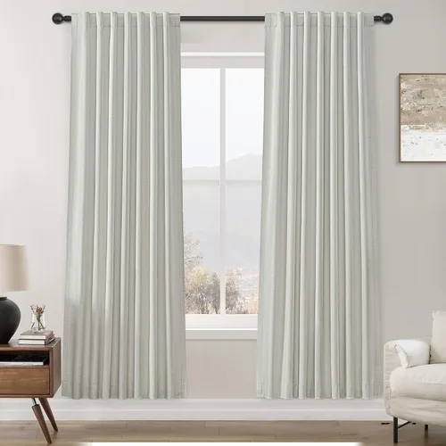Miniatura 74 de Cortinas opacas de 54 pulgadas de largo para dormitorio, sala de estar, cortinas beige con aislamiento térmico, oscurecimiento de la habitación