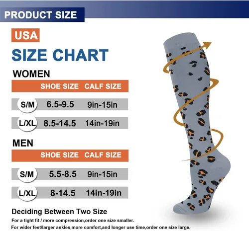 Miniatura 6 de FuelMeFoot Calcetines de compresión para hombres y mujeres de 20 a 30 mmHg-calcetines de apoyo graduados para fútbol, correr, enfermeras