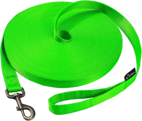 Miniatura 31 de Hi Kiss Correa de Entrenamiento de Obediencia y Agilidad para Perros/Cachorros - 15 pies 20 pies 30 pies 50 pies 100 pies - Ideal para Jugar