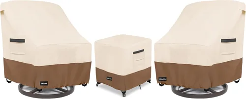 Miniatura 27 de ANartcle Fundas para Sillas de Patio, 600D Impermeables de Servicio Pesado para Muebles de Jardín y Patio al Aire Libre, Fundas para Sillas