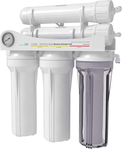 Aquatic Life Sistema de Filtro de Agua por Ósmosis Inversa de 5 Etapas para Hidroponía, Unidad de Filtración RO, Alta Eficiencia, 200 GPD