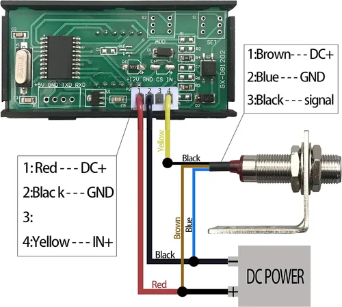 Miniatura 5 de DIGITEN 4 tacómetro digital LED rojo RPM medidor de velocidad + interruptor de proximidad Hall Sensor imán NPN + soporte de montaje de sensor