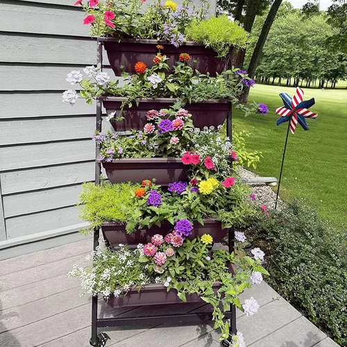 Miniatura 2 de G TALECO GEAR Jardinera Vertical de Jardín, Caja de Jardinera de Cama de Jardín Elevada Vertical con 5 Cajas Contenedoras, Cultiva tus Hierbas
