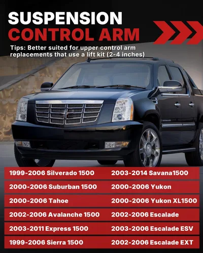 Miniatura 2 de Brazos de control delanteros superiores de 2-4" para Silverado 1500 Sierra 1500 de 1999-2006 con junta esférica, kit de suspensión de elevación