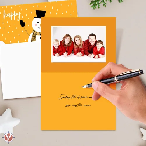 Miniatura 5 de Tarjetas de Navidad en blanco 2026 – 25 tarjetas verdes y 25 doradas de 5 x 7 pulgadas, 50 sobres blancos – Ideal para saludos de Navidad